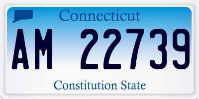 CT license plate AM22739