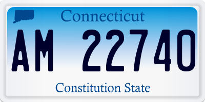 CT license plate AM22740