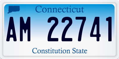 CT license plate AM22741
