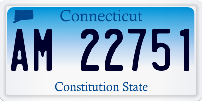 CT license plate AM22751