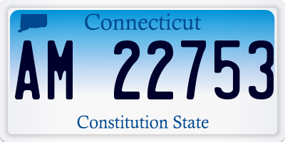 CT license plate AM22753