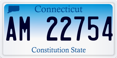 CT license plate AM22754