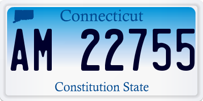 CT license plate AM22755