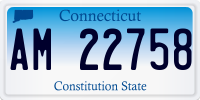 CT license plate AM22758