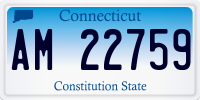CT license plate AM22759