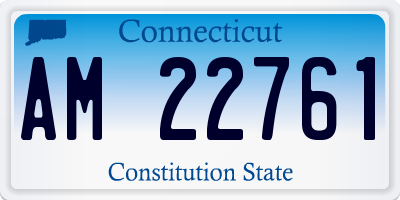 CT license plate AM22761