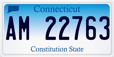 CT license plate AM22763