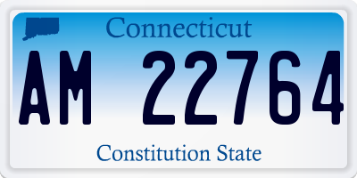 CT license plate AM22764