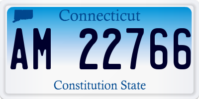 CT license plate AM22766