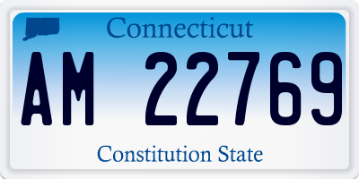 CT license plate AM22769