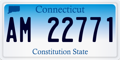 CT license plate AM22771