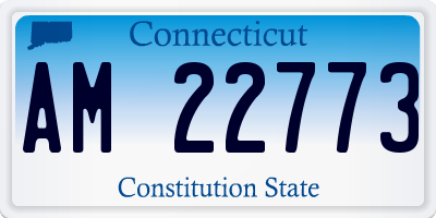 CT license plate AM22773