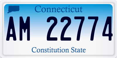 CT license plate AM22774