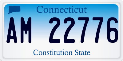 CT license plate AM22776