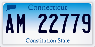 CT license plate AM22779