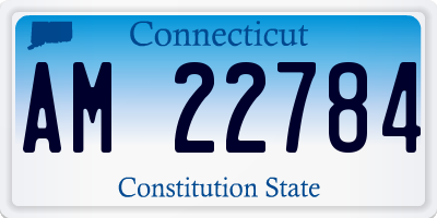CT license plate AM22784