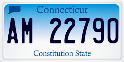 CT license plate AM22790