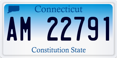 CT license plate AM22791