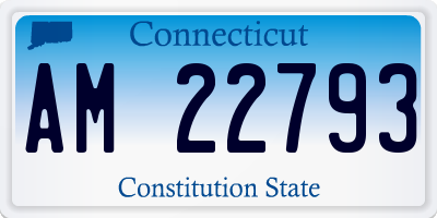 CT license plate AM22793