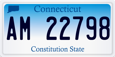 CT license plate AM22798