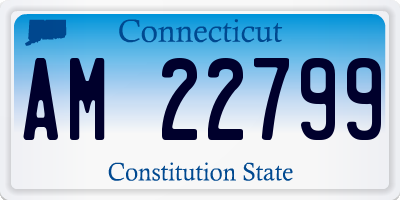 CT license plate AM22799