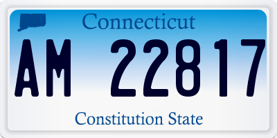 CT license plate AM22817