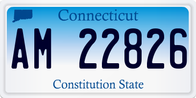 CT license plate AM22826