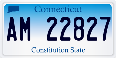 CT license plate AM22827