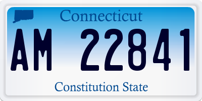 CT license plate AM22841