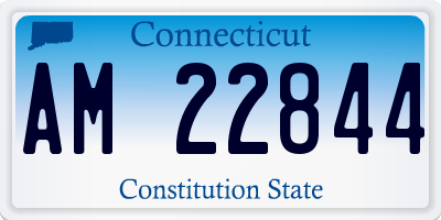 CT license plate AM22844
