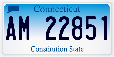 CT license plate AM22851