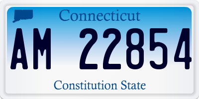 CT license plate AM22854