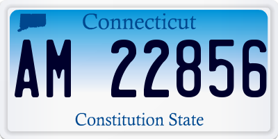 CT license plate AM22856
