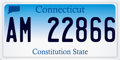 CT license plate AM22866