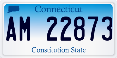 CT license plate AM22873