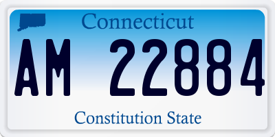 CT license plate AM22884
