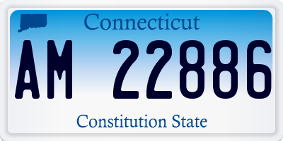 CT license plate AM22886