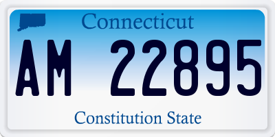 CT license plate AM22895