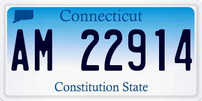 CT license plate AM22914