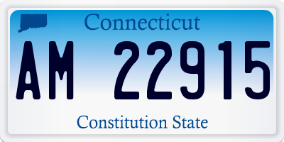 CT license plate AM22915