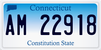 CT license plate AM22918