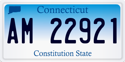 CT license plate AM22921