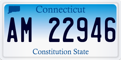 CT license plate AM22946