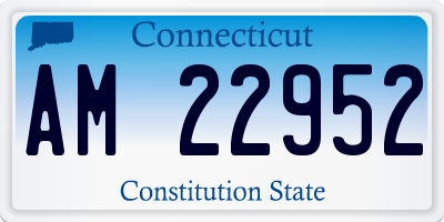 CT license plate AM22952