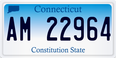 CT license plate AM22964