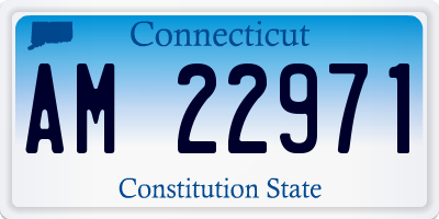 CT license plate AM22971