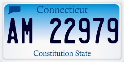 CT license plate AM22979