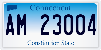 CT license plate AM23004