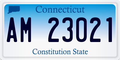CT license plate AM23021