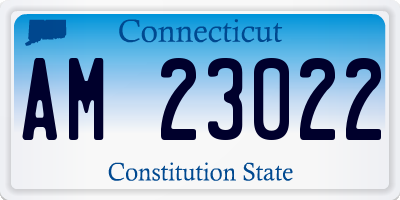CT license plate AM23022